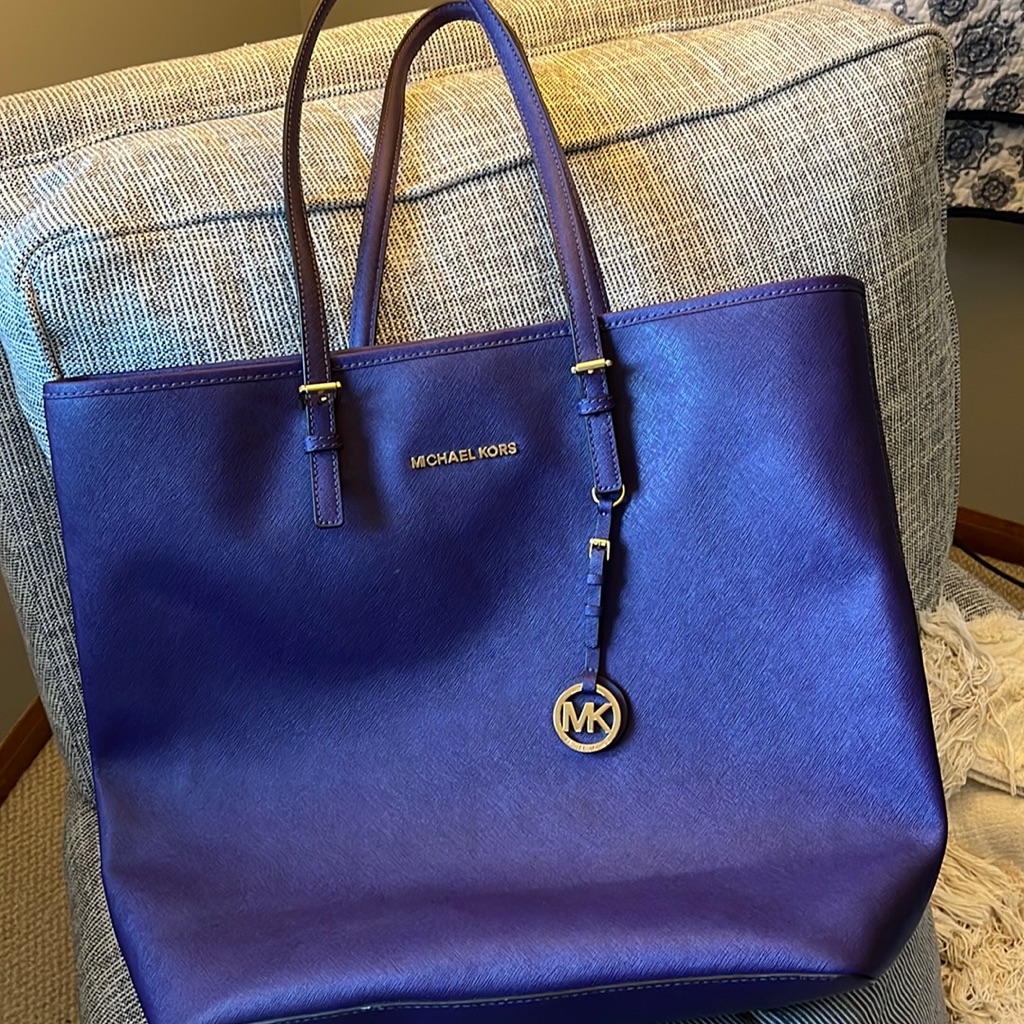 Michael Kors Padded North/South Tote, Eggplant Purple